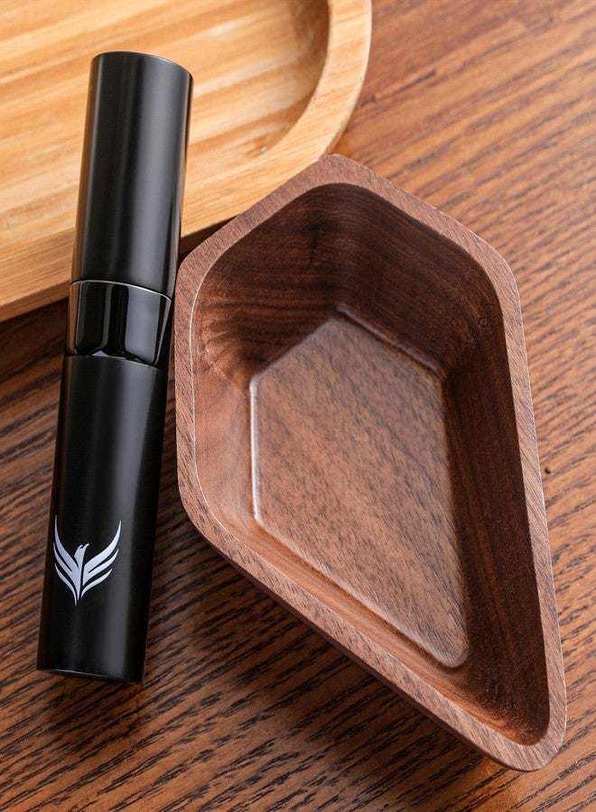 KNODOS Walnut Coffee Bean Dosing Cup and RDT Coffee Spritzer Set Coffee Bar Accessories Wooden Dosing Vessel Single Dose Coffee Measuring Tray Kit - Image 1